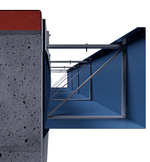 Wind Resistant XL Gutter (Side View)